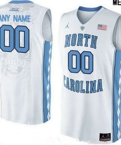 Custom North Carolina Tar Heels Jersey College Basketball Name and Number White