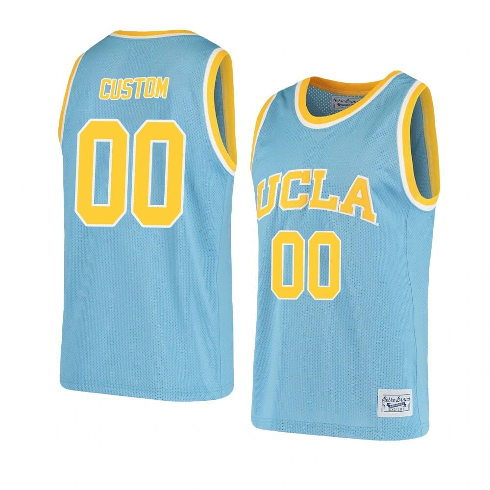 Custom College Basketball Jerseys UCLA Bruins Jersey Name and Number Blue Away