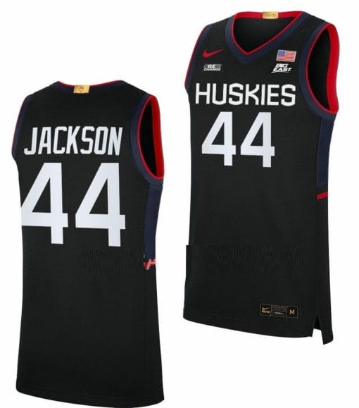 Andre Jackson Jersey UConn Huskies College Basketball Limited Black #44, Top Smart Design
