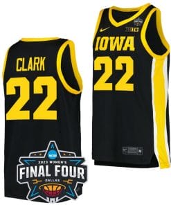 Caitlin Clark Jersey Iowa Hawkeyes College Basketball 2023 National Championship Bound Black #22