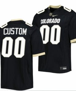 Custom Colorado Buffaloes Jersey Name and Number Untouchable Football Replica Jersey Black Uniform