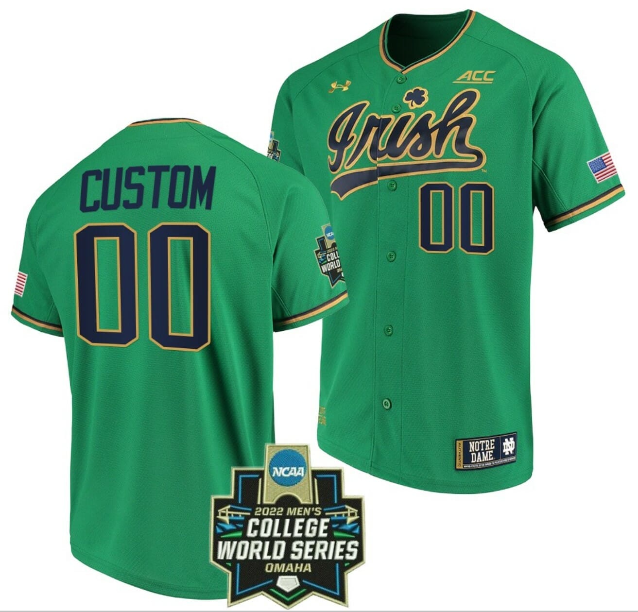 Custom Notre Dame Fighting Irish Baseball Jersey - Jomagift