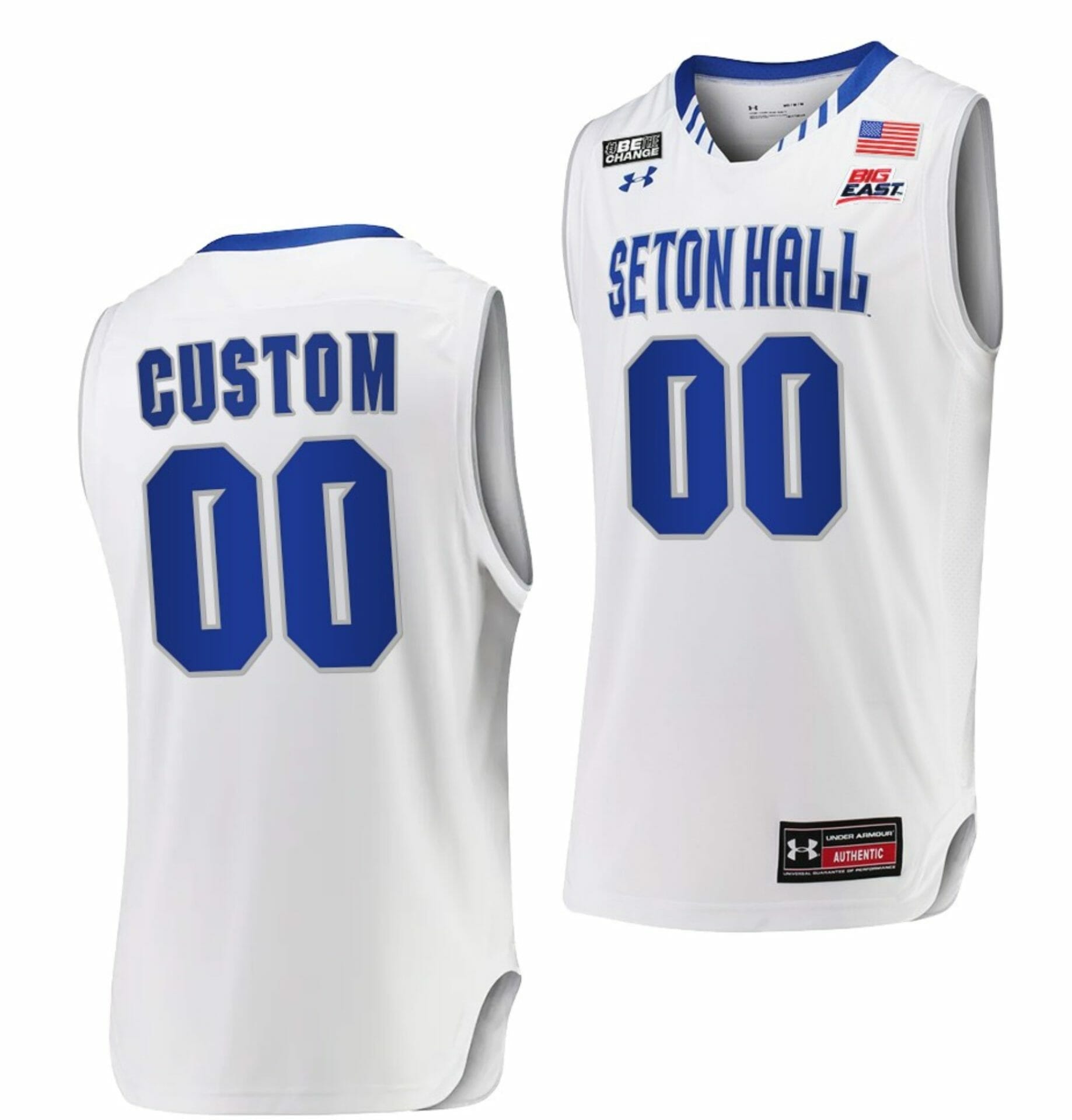 Custom College Basketball Jerseys Seton Hall Jersey Name and Number White