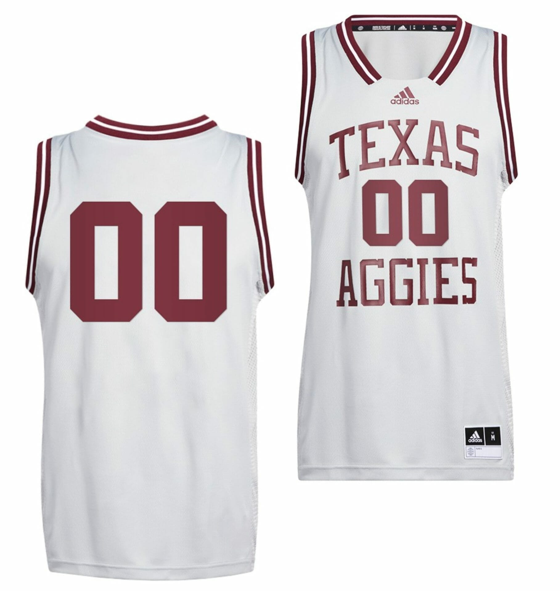 Texas A&M Adidas CUSTOM Basketball Jersey