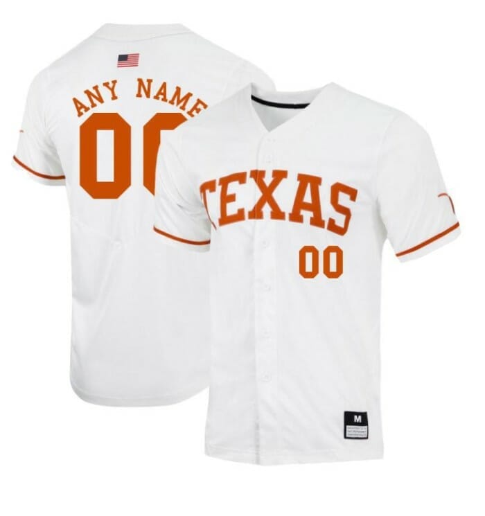 Custom Texas Longhorns Baseball Jersey - Top Smart Design