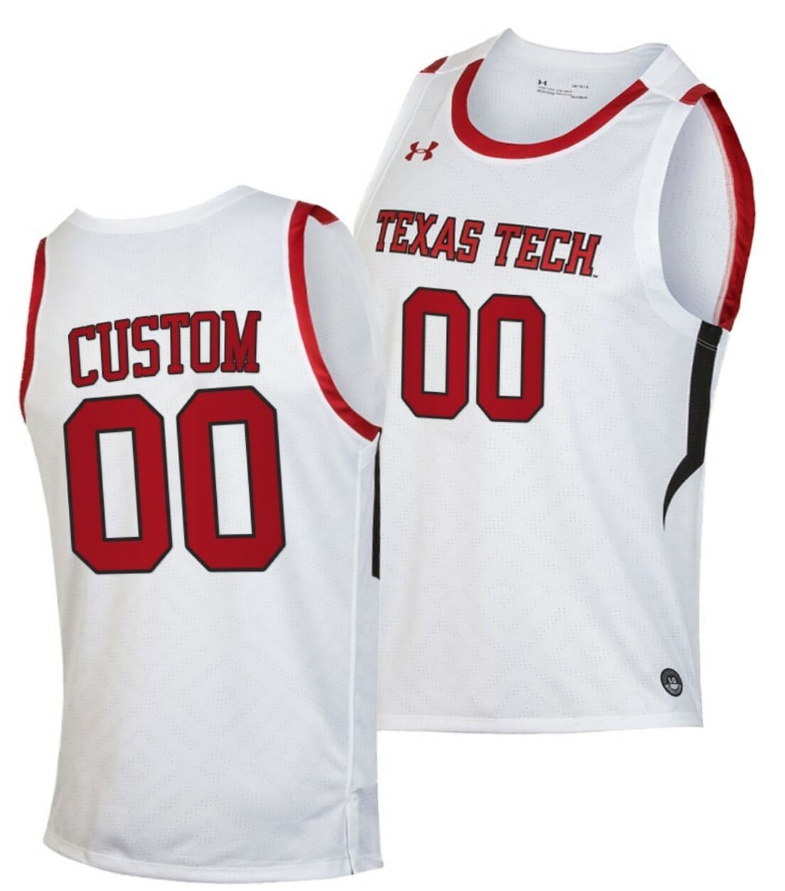 Custom College Basketball Jerseys Texas Tech Jersey Red Raiders Name and Number White