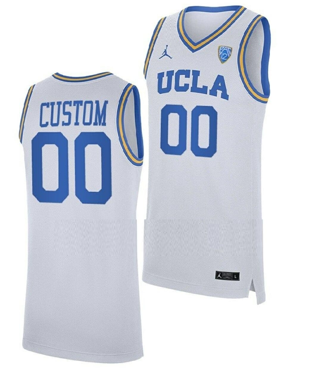 Custom College Basketball Jerseys UCLA Bruins Jersey Name and Number White Replica