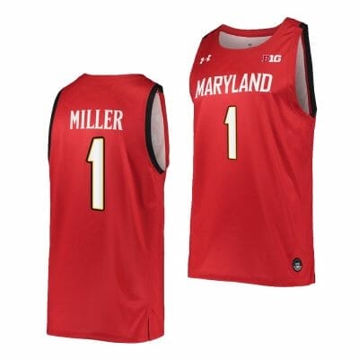 Diamond Miller Jersey Maryland Terrapins College Basketball NCAA eligibility Jersey 2023 WNBA Draft Red #1, Top Smart Design