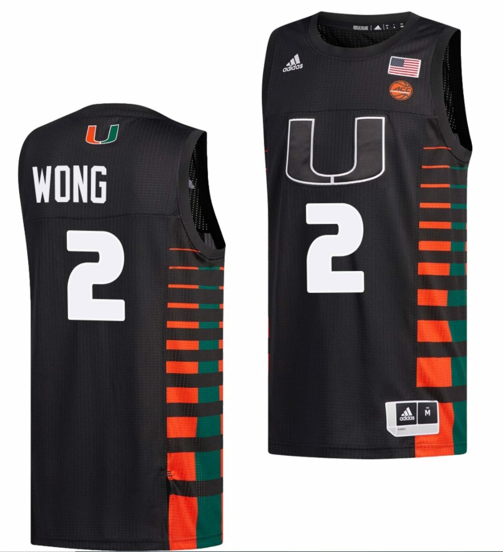 Isaiah Wong Jersey Miami Hurricanes College Basketball Black #2