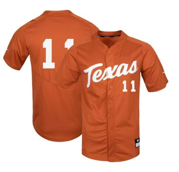 NCAA Baseball Jersey Tanner Witt Texas Longhorns College 2023 MLB Draft Top Prospects Orange #11