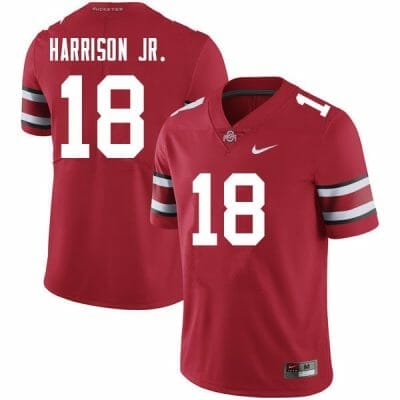 Ohio State Buckeyes #18 Marvin Harrison Jr Jersey Red Alumni NCAA Football, Top Smart Design