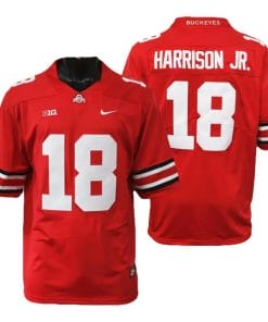 Ohio State Buckeyes #18 Marvin Harrison Jr Jersey Red NCAA College Football