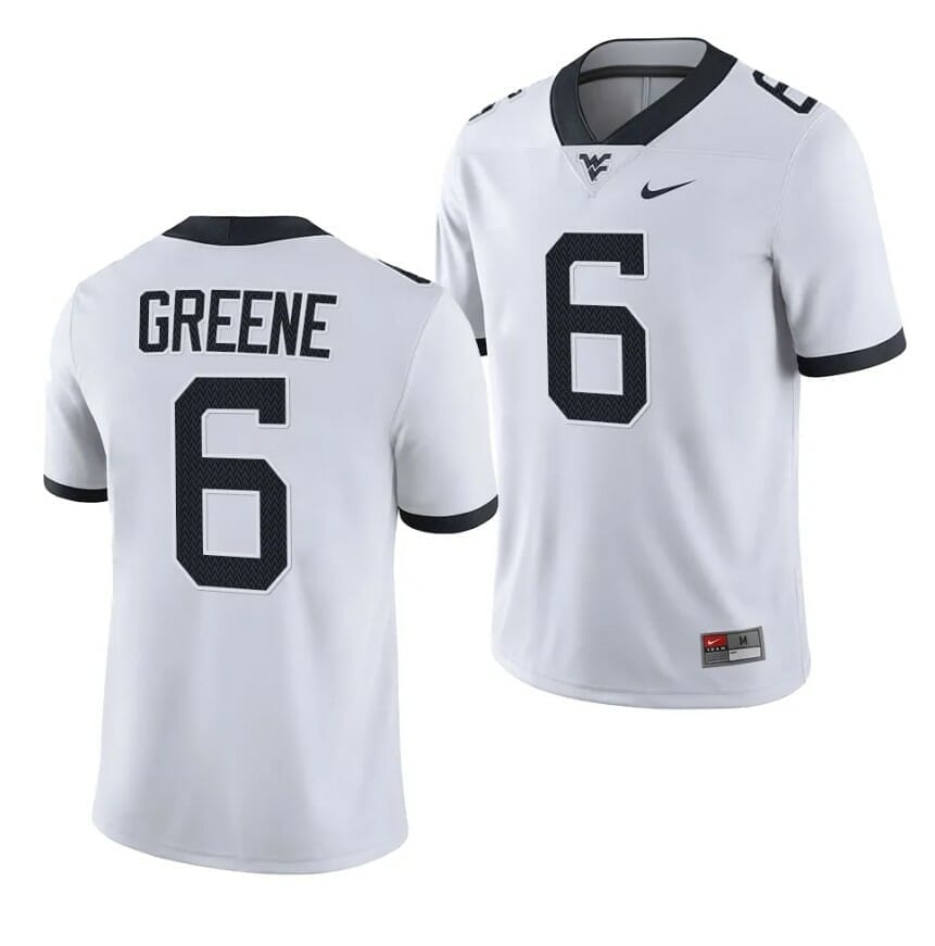 Best Seller NCAA Jerseys West Virginia Mountaineers Garrett Greene Jersey #6 College Football 2023 Game White