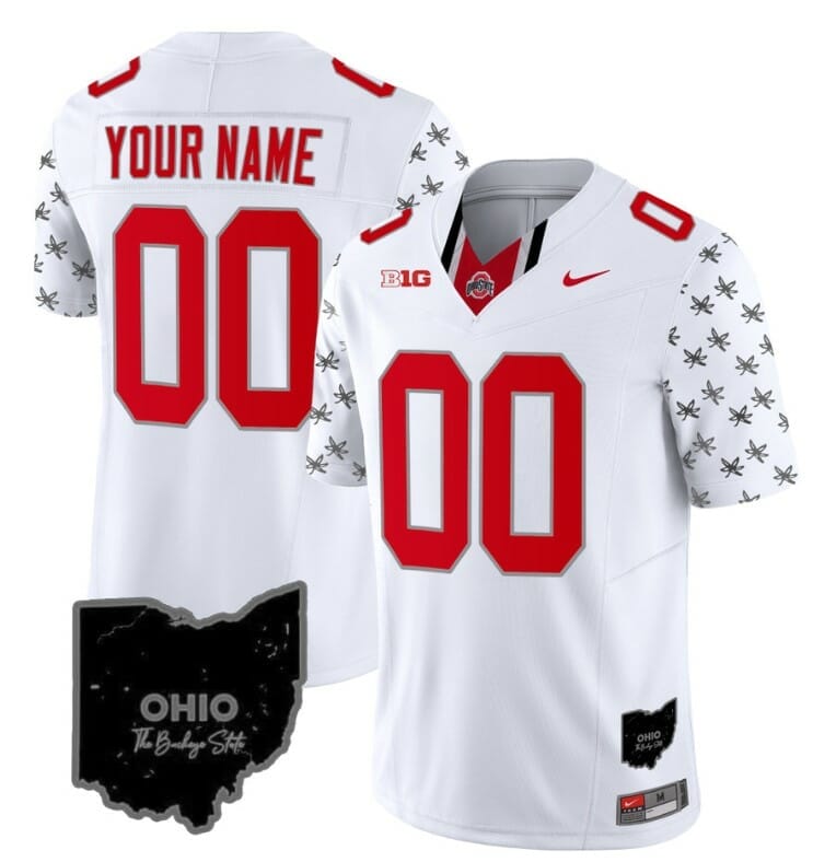 Ohio State Buckeyes Nike #18 Marvin Harrison Jr. Student Athlete Scarlet Football Jersey / Small