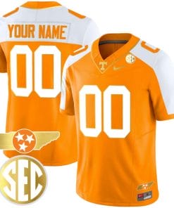 Custom Tennessee Volunteers Jersey Name and Number “Checkerboard” College Football Stitched – Alternate Orange