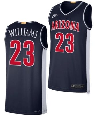 Arizona Wildcats Derrick Williams Jersey #23 Limited Retro Basketball 2023-24 Navy, Top Smart Design