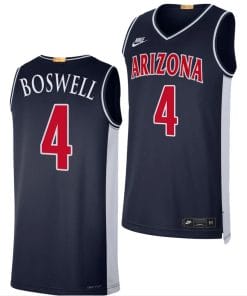 Arizona Wildcats Kylan Boswell Jersey #4 Limited Retro Basketball 2023-24 Navy