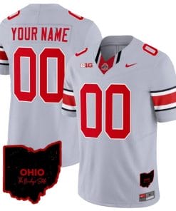 Custom Ohio State Jersey Name and Number Vapor Limited College Football Stitched Ohio Patch Gray