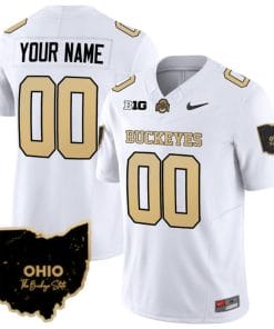 Custom Ohio State Jersey Name and Number Special Vapor Limited College Football Stitched Ohio Patch White