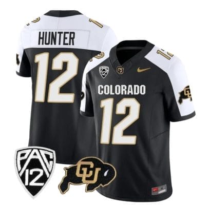 Colorado Buffaloes Travis Hunter Jersey #12 Vapor Limited College Football All Stitched Alternate, Top Smart Design
