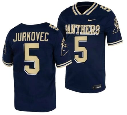 Pitt Panthers Phil Jurkovec Jersey #5 Navy College Football Replica Uniform, Top Smart Design