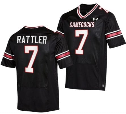 South Carolina Gamecocks Spencer Rattler Jersey #7 College Football Stitched Black 2023, Top Smart Design